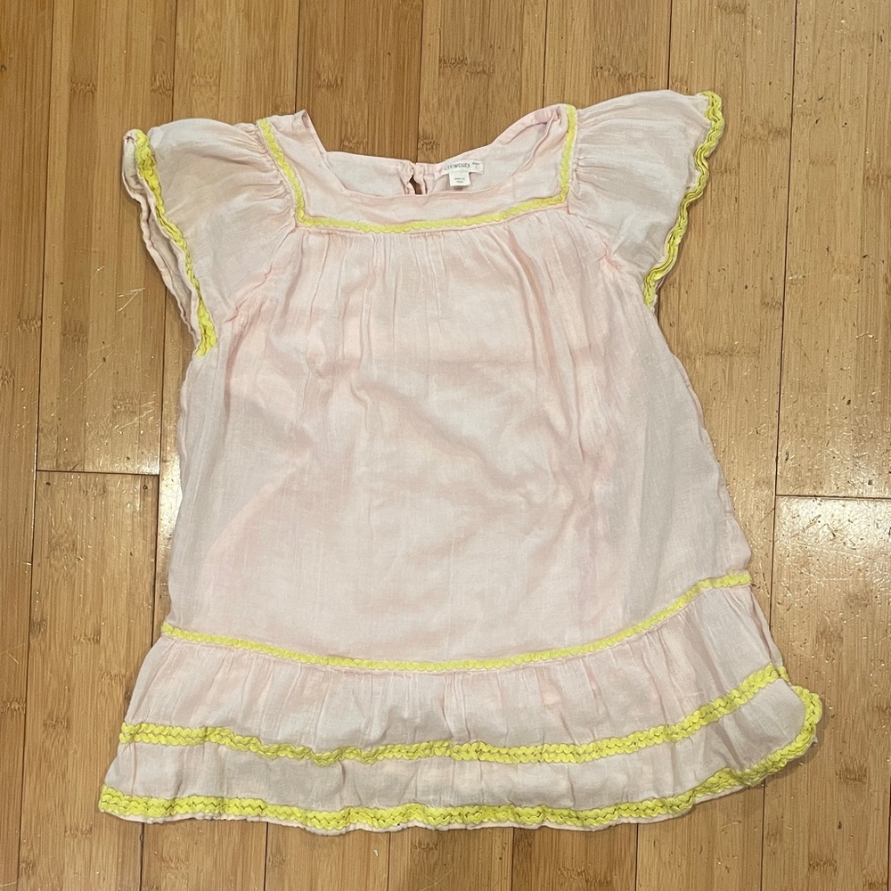 Crewcuts Light Pink Dress with Yellow Trim girls size 7